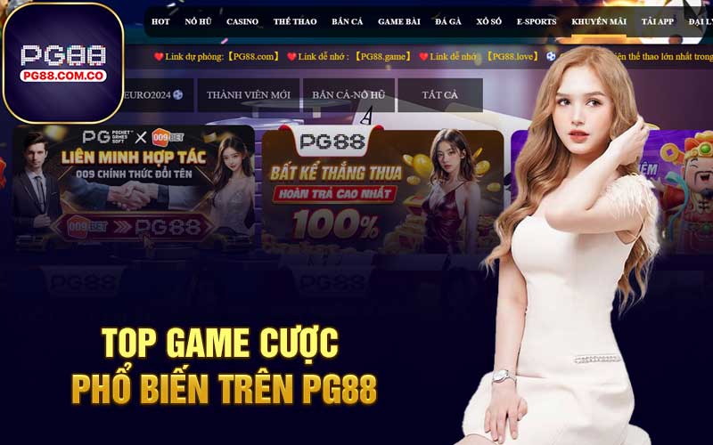 Top game cược phổ biến trên PG88